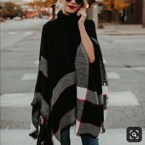 VICI black plaid poncho